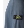Cotton sweatshirt with side logo patch