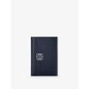 Anagram leather wallet with front logo
