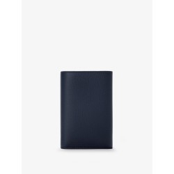 Anagram leather wallet with front logo