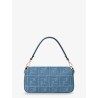 Baguette® handbag in raffia with all-over FF embroidery