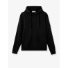 Cotton sweatshirt with side logo patch