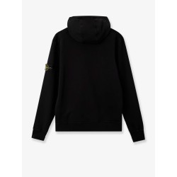 Cotton sweatshirt with side logo patch