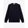 Wool sweater with side logo patch