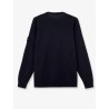 Wool sweater with side logo patch