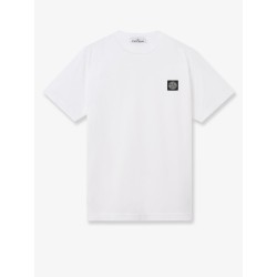 Cotton T-shirt with front logo patch