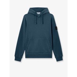 Cotton sweatshirt with side logo patch