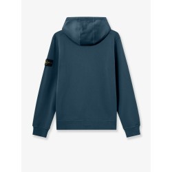 Cotton sweatshirt with side logo patch