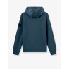 Cotton sweatshirt with side logo patch
