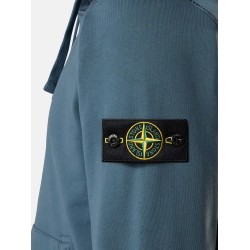Cotton sweatshirt with side logo patch