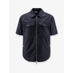 Cotton blend shirt with zip