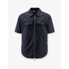 Cotton blend shirt with zip