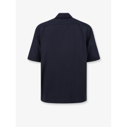 Cotton blend shirt with zip