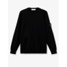 Wool sweater with side logo patch