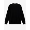 Wool sweater with side logo patch