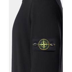 Wool sweater with side logo patch