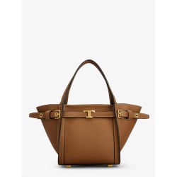 T Signature Leather Tote Bag