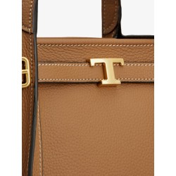 T Signature Leather Tote Bag