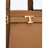 T Signature Leather Tote Bag