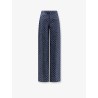 Cotton denim trousers with GG motif