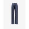 Cotton denim trousers with GG motif