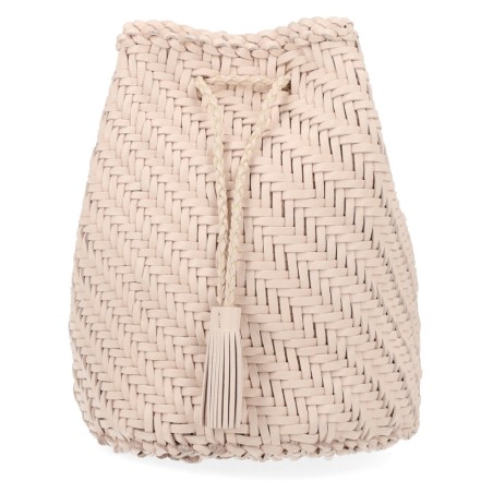 BORSA "POMPOM DOUBLE JUMP TAN"
