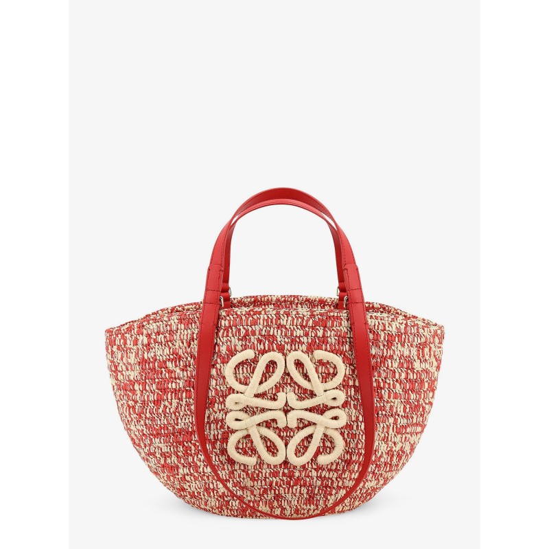 Paula's Ibiza -Medium Eclipse raffia and leather shoulder bag with 3D Anagram logo