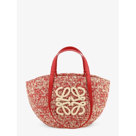 Paula's Ibiza -Medium Eclipse raffia and leather shoulder bag with 3D Anagram logo
