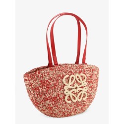 Paula's Ibiza -Medium Eclipse raffia and leather shoulder bag with 3D Anagram logo