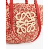 Paula's Ibiza -Medium Eclipse raffia and leather shoulder bag with 3D Anagram logo