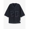 Cotton sweater with logo patch on the bottom