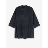 Cotton sweater with logo patch on the bottom