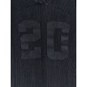 Cotton sweater with logo patch on the bottom