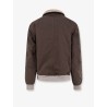 Cotton blend jacket with fur collar