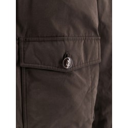 Cotton blend jacket with fur collar