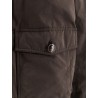 Cotton blend jacket with fur collar