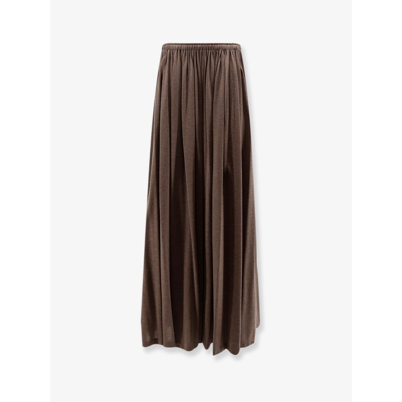 MXMLivrea pleated jersey long skirt
