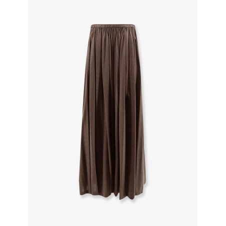 MXMLivrea pleated jersey long skirt