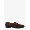 Suede loafers with side logo