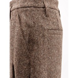 Mélange wool blend trousers