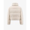 Down jacket with shearling collar