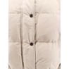 Down jacket with shearling collar