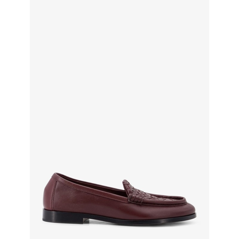 Silenzio leather loafers with Intrecciato pattern