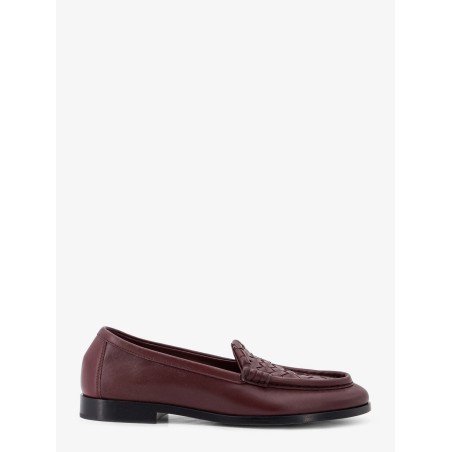 Silenzio leather loafers with Intrecciato pattern