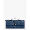 Andiamo Leather Clutch with Intrecciato Pattern