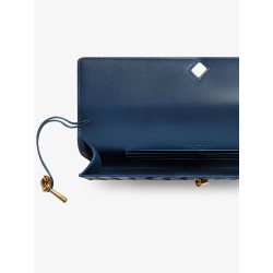 Andiamo Leather Clutch with Intrecciato Pattern