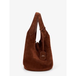 Play suede shoulder bag with contrasting logo