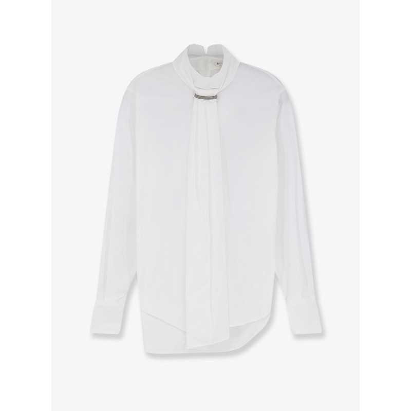 Cotton blend shirt with Monili detail