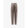 Mélange wool and viscose trousers