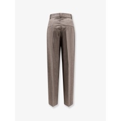 Mélange wool and viscose trousers