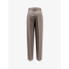 Mélange wool and viscose trousers